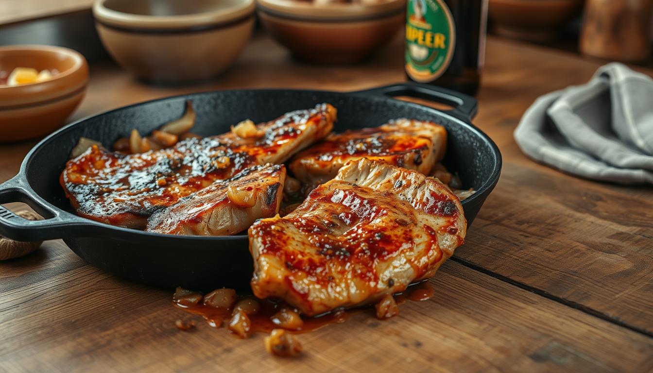 filetes de cerdo a la cerveza