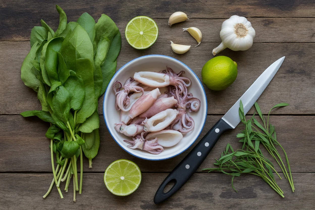 Chipirones en Salsa de Ajo y Lima (Listos en 10 Minutos)