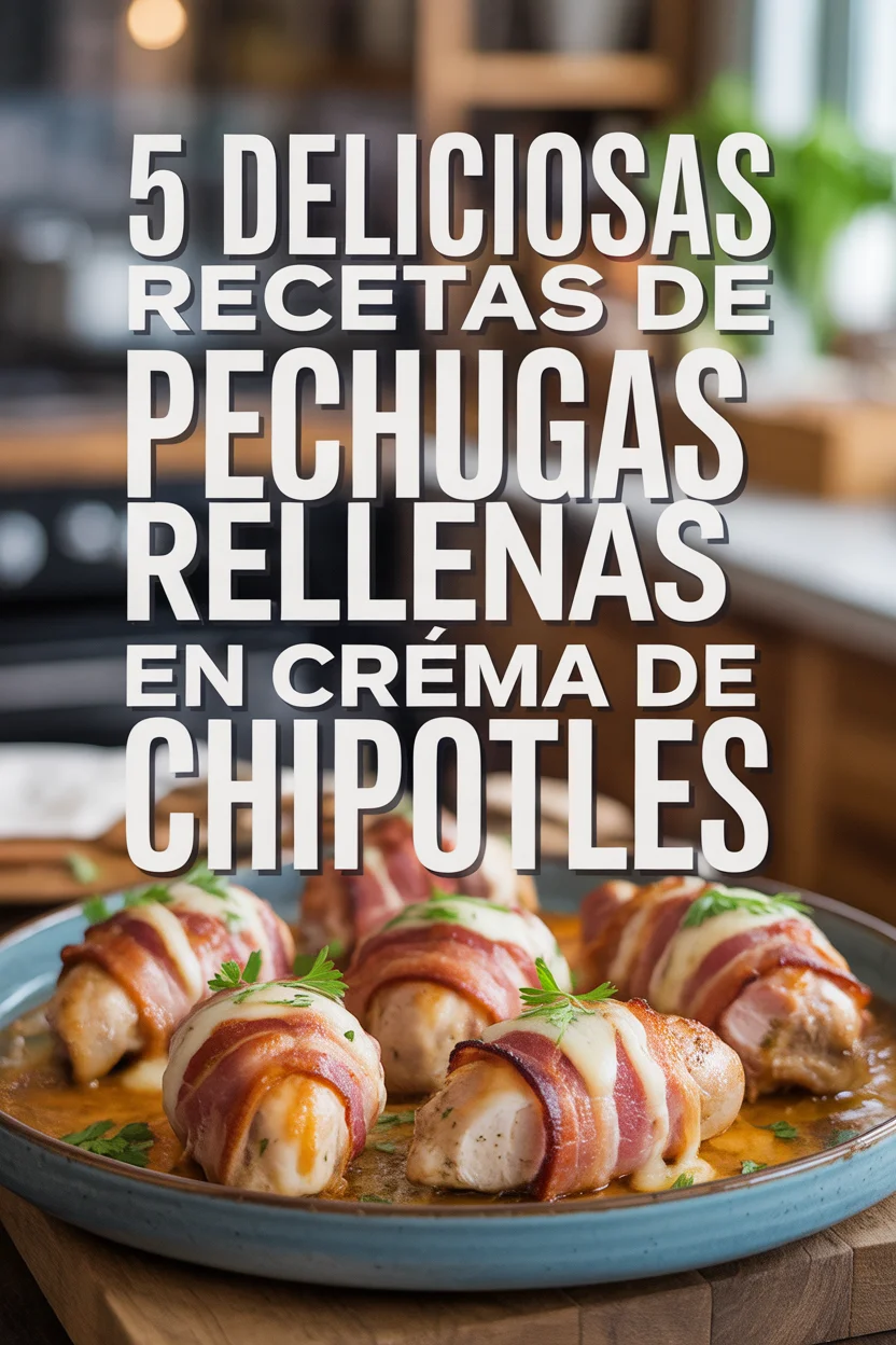 Pechugas rellenas en crema de chipotles