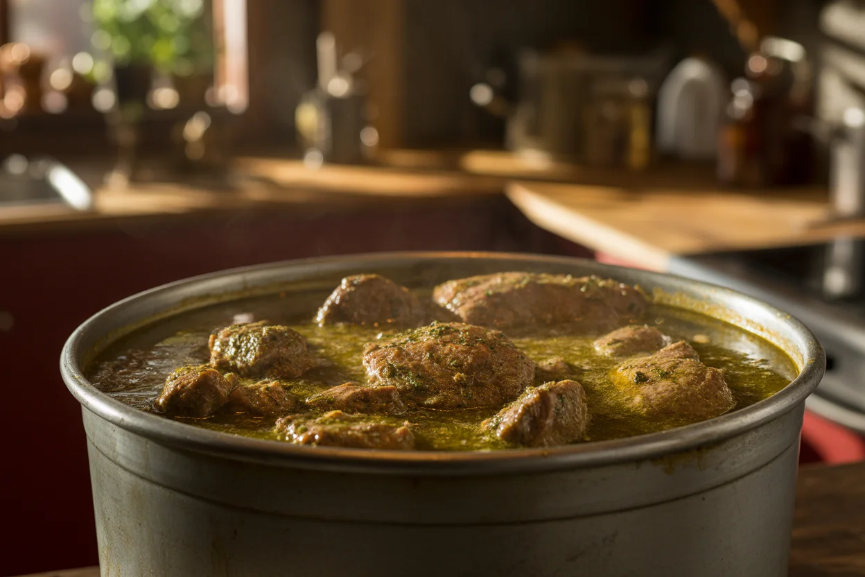 COSTILLAS EN SALSA VERDE TATEMADA