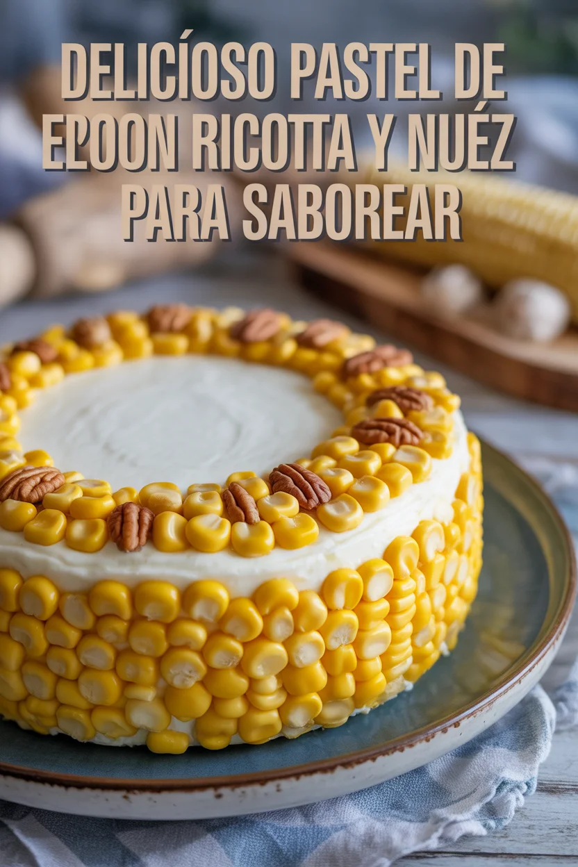 Pastel de Elote con Ricotta y Nuez