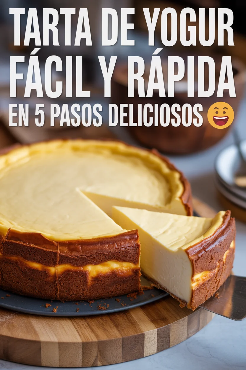 Tarta de Yogur Fácil y Rápida en 5 Pasos Deliciosos 🍰