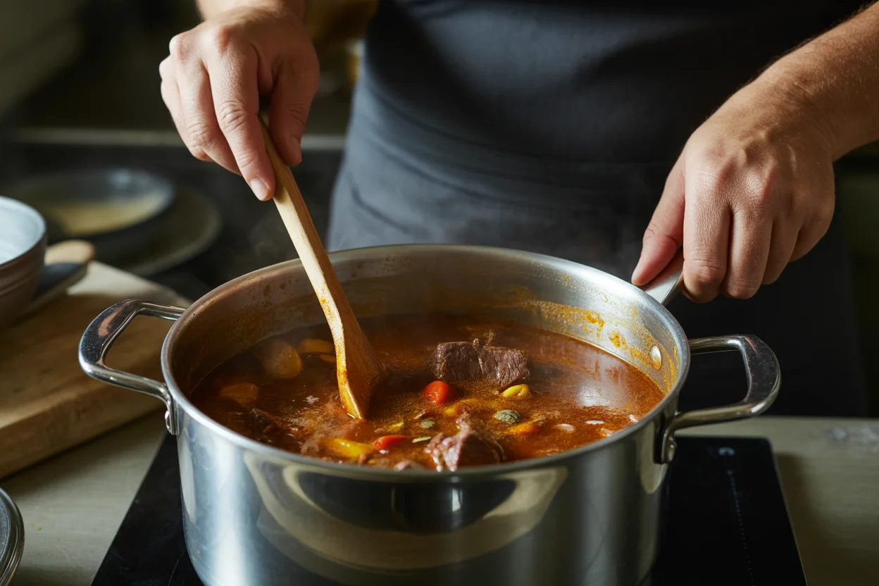receta de Carne de cerdo en pipián rojo