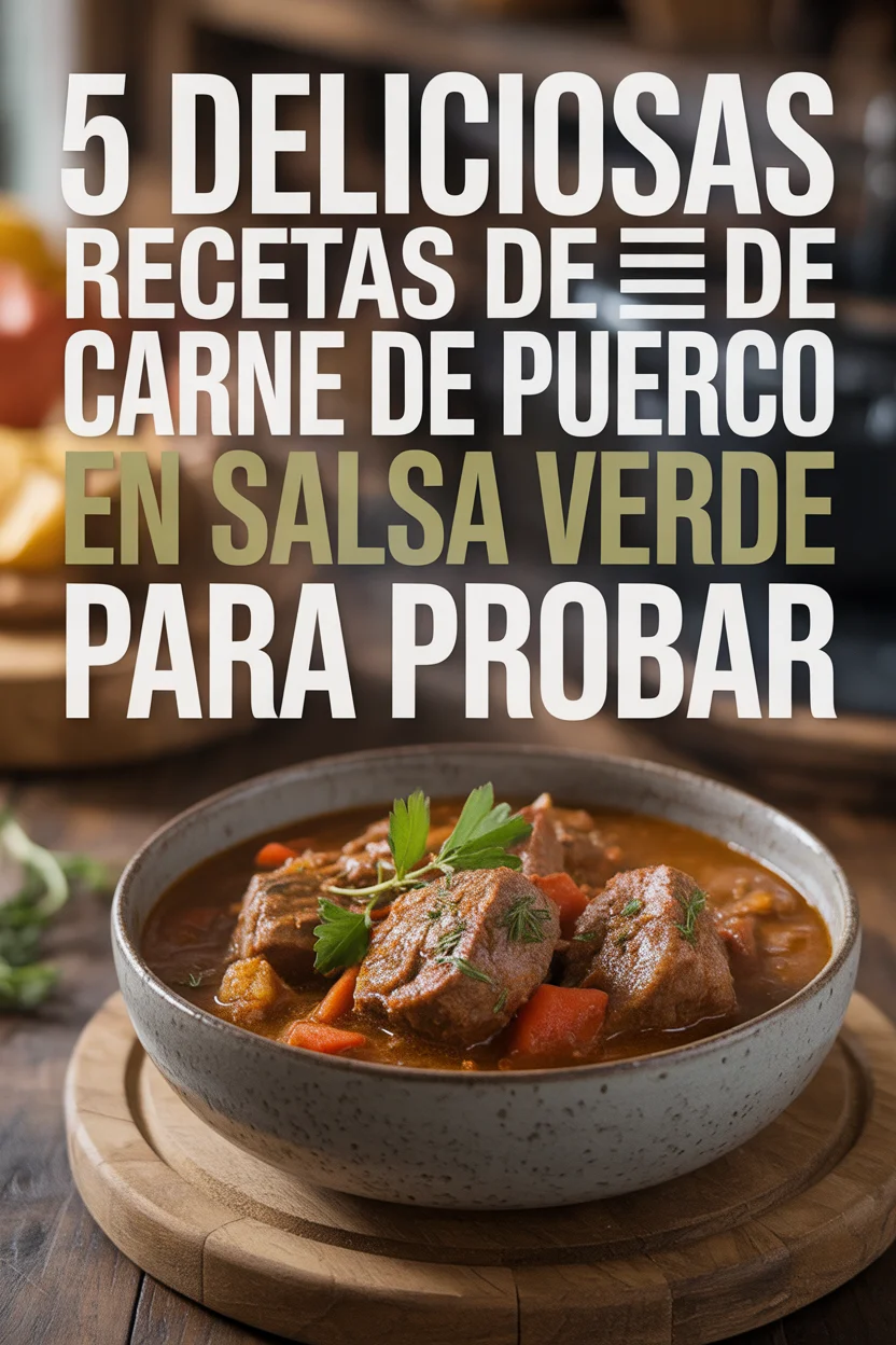 5 Deliciosas Recetas de Carne de Puerco en Salsa Verde para Probar