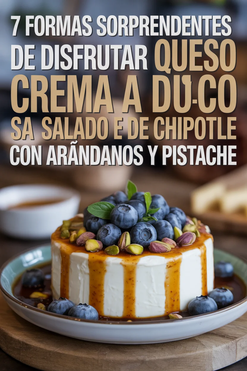 7 Formas Sorprendentes de Disfrutar Queso crema bañado en salsa dulce de chipotle con arándanos y pistache