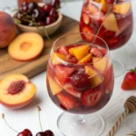 Peach Strawberry Cherry Summer Sangria