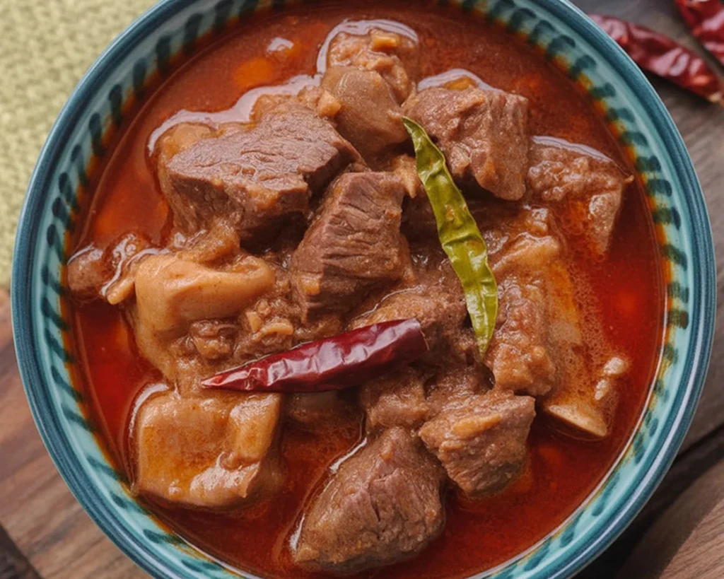 receta de Carne de cerdo en pipián rojo