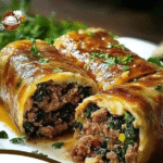 Arrollado de Carne con Espinacas