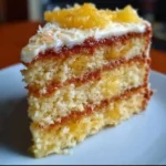 Pastel de ensueño de piña y coco