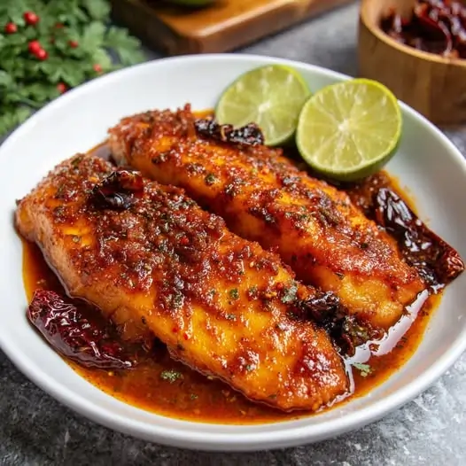 Pescado en Adobo de Guajillo y Chipotle