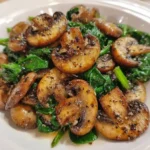 receta de Champiñones salteados con espinacas