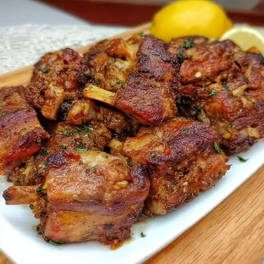 receta de Costillas al Ajo y Limón