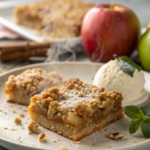 Barras fáciles de crumble de manzana