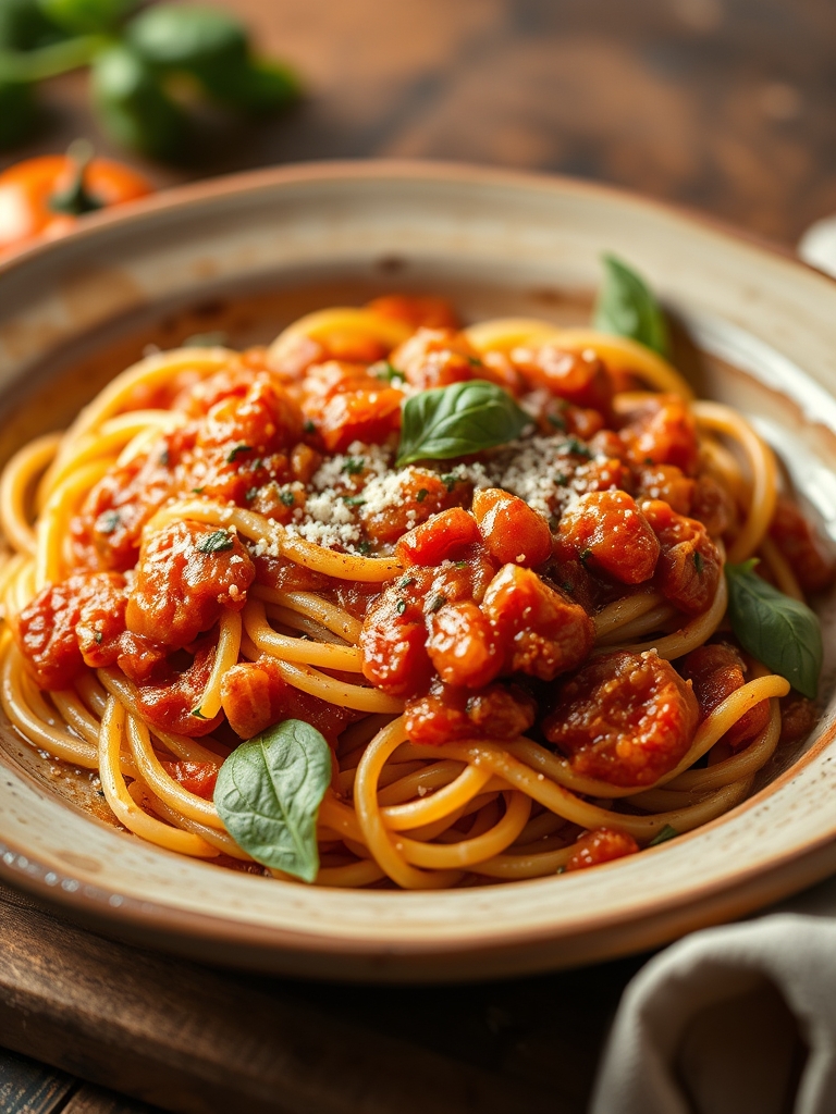 Receta de Fideos con Salsa Roja