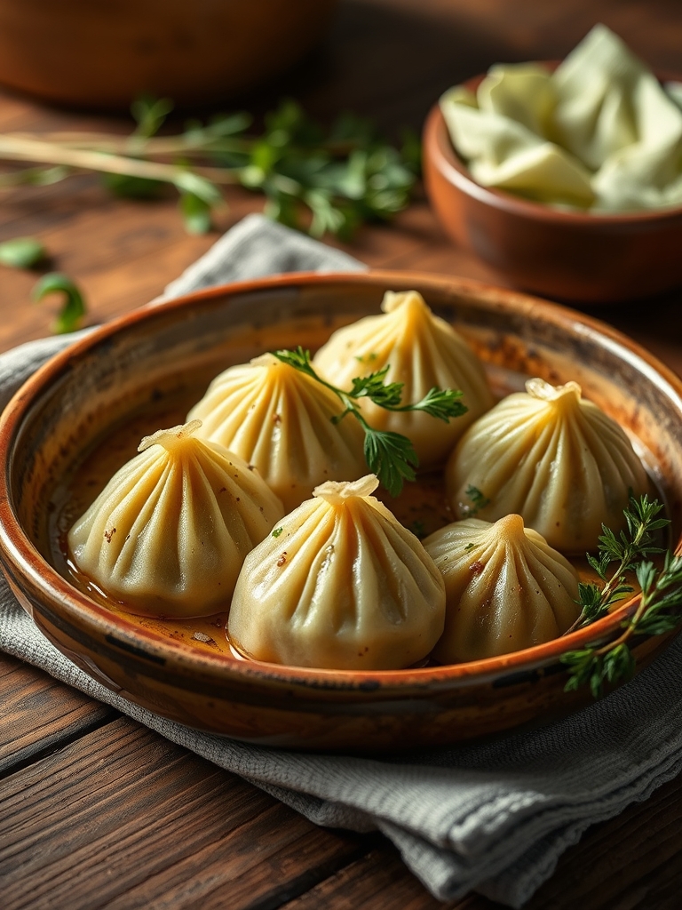 Receta de dumplings de repollo al vapor
