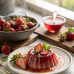 Receta de gelatina de fresa con toque de miso