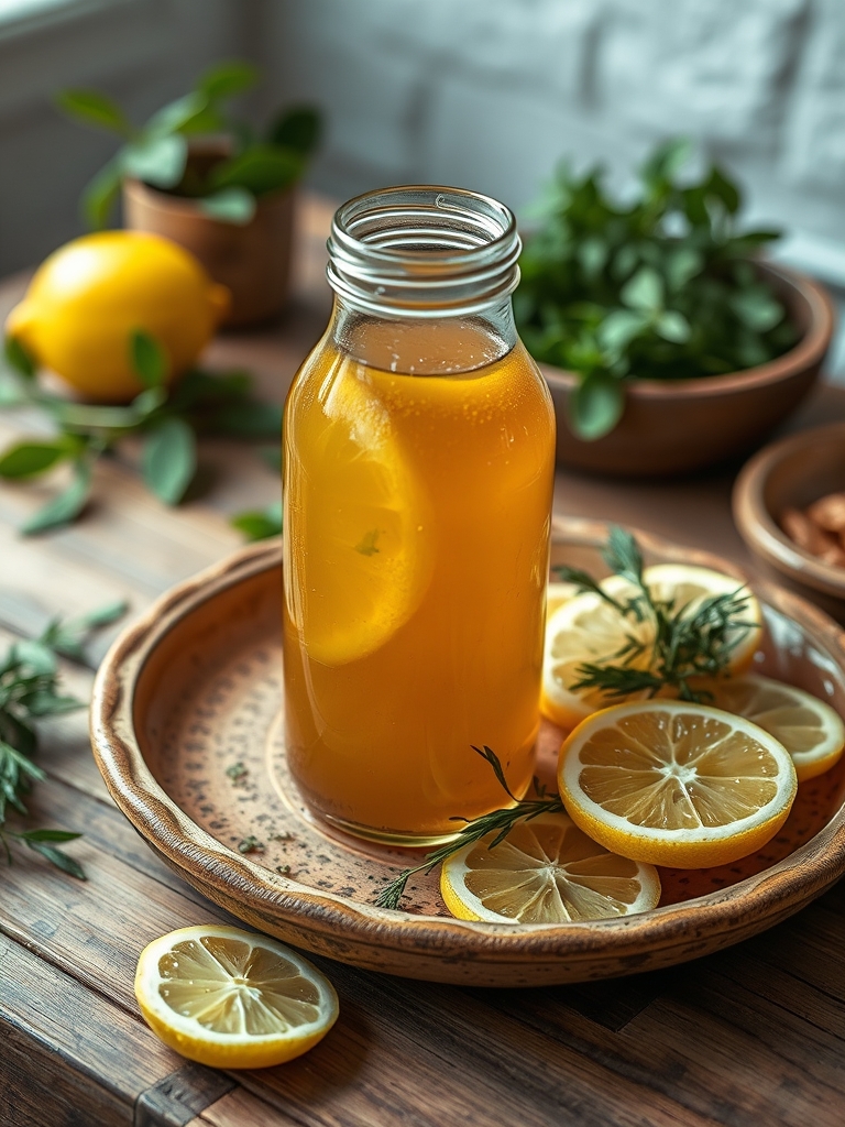 Receta de kombucha de jengibre y limón