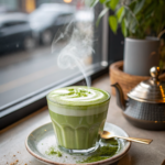 Receta de latte de matcha con espuma de coco