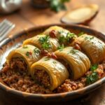 Receta de repollo relleno con carne y arroz