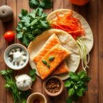 Receta de tacos de col con salmón ingredients