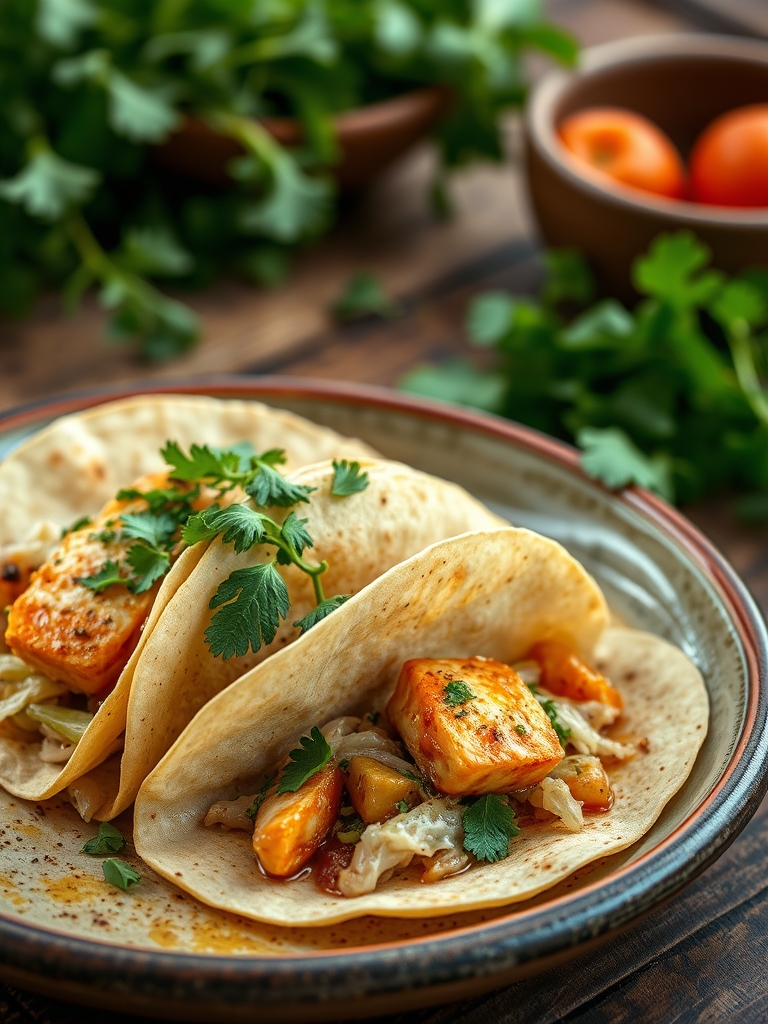 Receta de tacos de col con salmón
